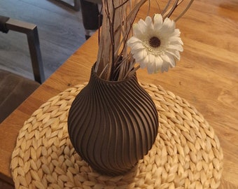 Vase | Stilvolle Kugelvase von 3DKeyPrint| Dekovase | Blumenvase | nachhaltig |3D Vase | Wood PLA Echtholz | Geschenk Freundin Geschenk Mama