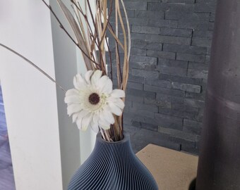 Vase | Stilvolle Kugelvase von 3DKeyPrint| Dekovase | Blumenvase | nachhaltig |3D Vase | Seide Grau | Geschenk Freundin Geschenk Mama