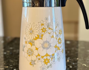 Corningware Floral Bouquet stovetop coffepot