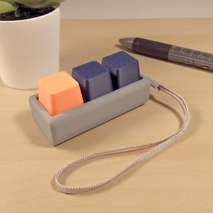 Minimalist Ergonomic Keyboard Fidget with Linear Mechanical Switches - Gray