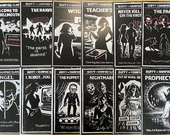 A5 Season 1 bundle pack x12 postcards - Buffy the vampire slayer