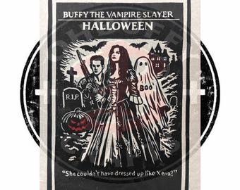 Buffy the Vampire Slayer Lino Print – "Halloween"