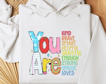 You Are Kind Hoodie, Back To School Hoodie, Kindergarten Teacher Hoodie, First Day Of School Hoodie, Teacher Appreciation Gift For Teacher,