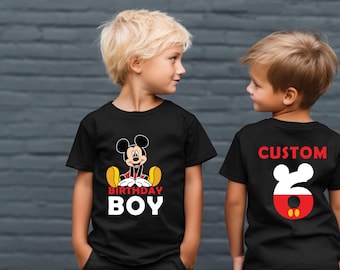 Camiseta de cumpleaños de Mickey Mouse personalizada, atuendo de segundo cumpleaños, camiseta de Disney para niños, camiseta de cumpleaños para niño, camiseta de fiesta para niños pequeños, atuendo de cumpleaños para niños