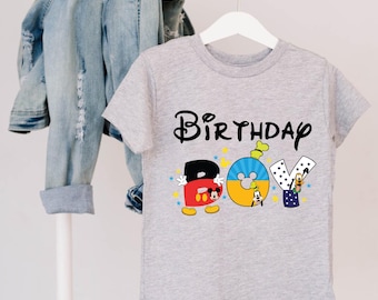 Personalized Disney Birthday Boy Shirt, Custom Disney Birthday Tee, Mickey Mouse Birthday, Birthday Boy Tee with Name, Custom Name Birthday