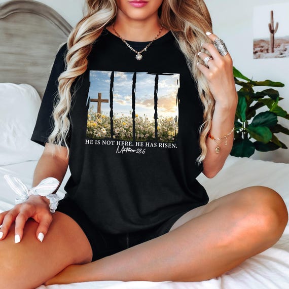 He Is Not Here Tee, He Has Risen Tee, Christian Easter Shirt, Jesus Resurrection Tee, Faith Based Shirt, Easter Bunny Tee, Religious Faith