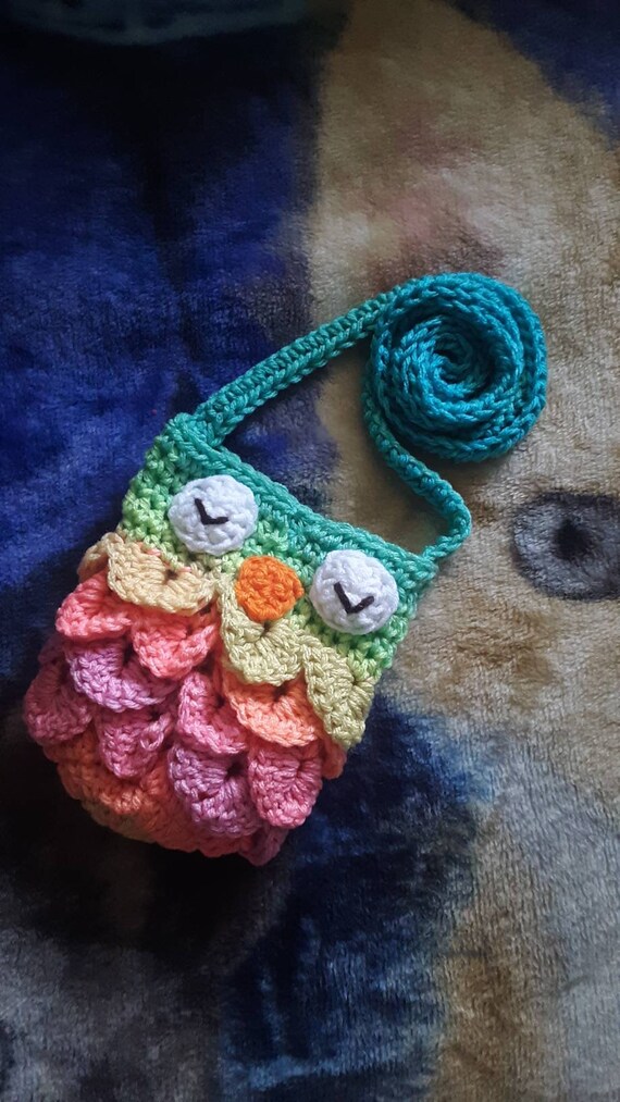 crochet owl purse