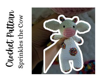 Crochet Sprinkles the Cow pattern - crochet cow - digital download - amigurumi pattern