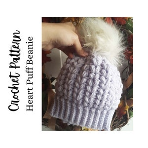 PATRÓN, gorro con forma de corazón, gorro con moño, gorro con moño desordenado, patrón de gorro descarga digital