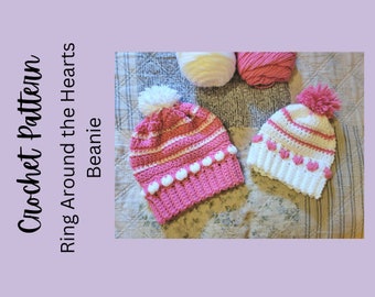 Crochet beanie pattern, crochet beanie, crochet hat, digital download