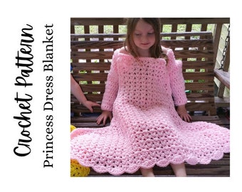 Princess Inspired Dress Blanket Pattern, Crochet Blanket Pattern, Crochet  Pattern, Digital Download - Etsy