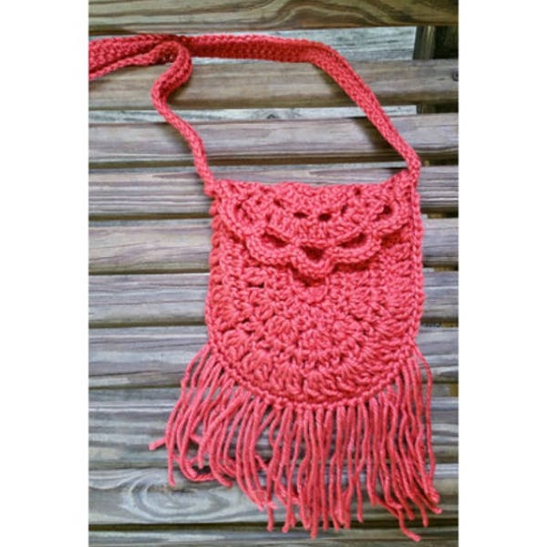 Fringe Bag Pattern, crochet purse pattern, crochet bag pattern, digital download