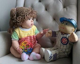 Cabbage patch hat, crochet cabbage patch wig, baby hat, halloween costume, crochet costume, cabbage patch baby