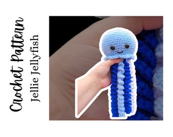 Crochet Jellie Jellyfish pattern - crochet toy - digital download - amigurumi pattern