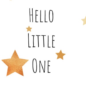 Hello Little One wall art nursery decor