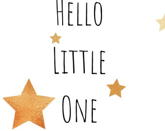 Hello Little One wall art nursery decor