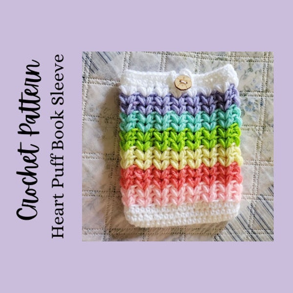 Crochet book sleeve pattern, crochet booksleeve, crochet kindle sleeve, digital download
