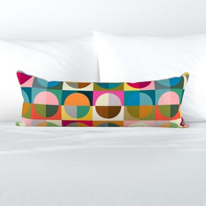 Gumball Upholstery Fabric by the Yard | Colorful Bauhaus Circle Print | Bold Chair Sofa Headboard | Performance Velvet Linen Canvas | USA bild 5