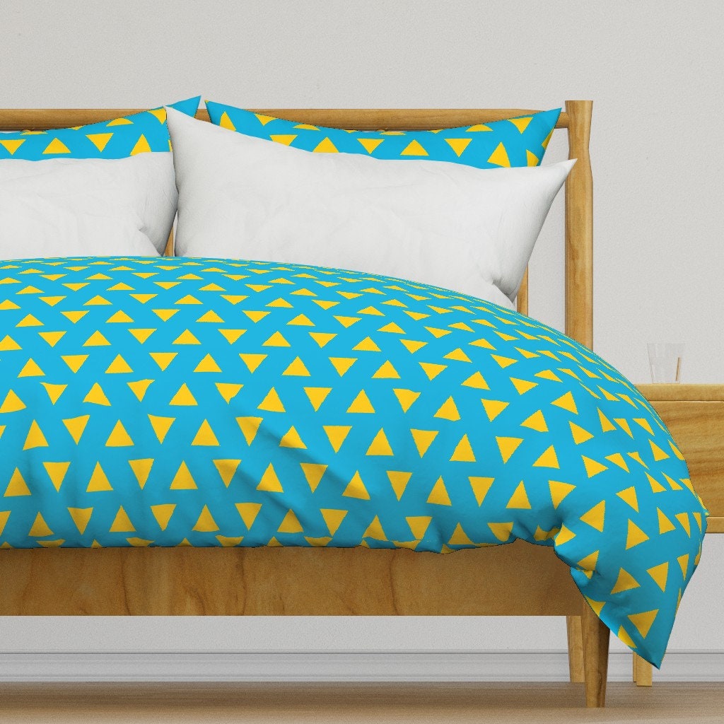 Modern Duvet Cover, Yellow and Blue Geometric Bedding, Maximalist Decor,  Boho Bedroom, Luxury Cotton Sateen Fabric by Victoria Bright Home - Etsy, image size:1024x1024