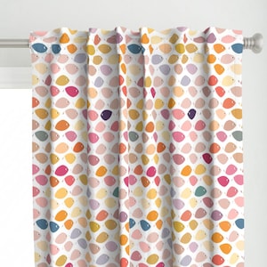 Whimsical Fish Pattern Curtains, Nature Lover Window Treatments, Curtain Panels Designed by Victoria Bright Home