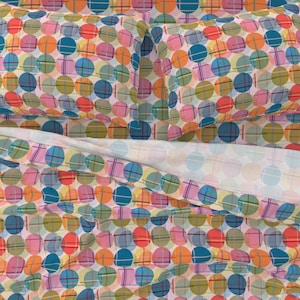 Abstract Geometric Bed Sheets, Kids Room Decor, Boho Chic Bedding, Bohemian Sheets, Cheerful and Fun Pinky Pattern by Victoria Bright Home