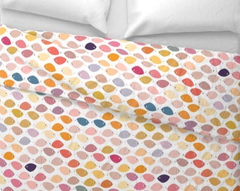 Whimsical Fish Pattern on Kids Duvet Cover with Optional Shams, Fun Bedding, Eclectic Animal Print Decor by Victoria Bright Home