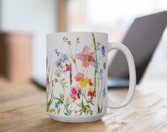 Wildflower Meadow Large Coffee or Tea Mug 15oz