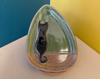 Black Cat Spoon Rest