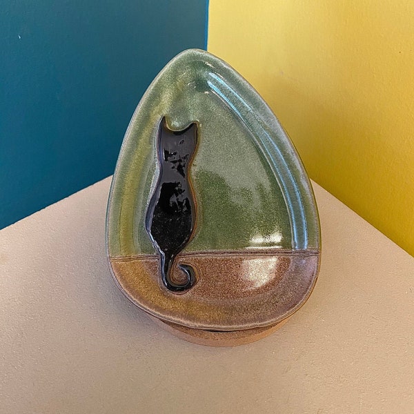 Black Cat Spoon Rest