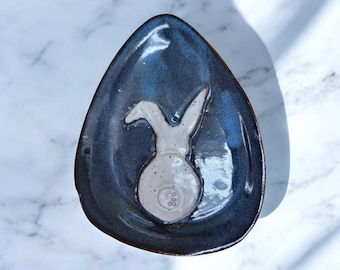 Bunny Butt Spoon Rest. Handmade Pottery.