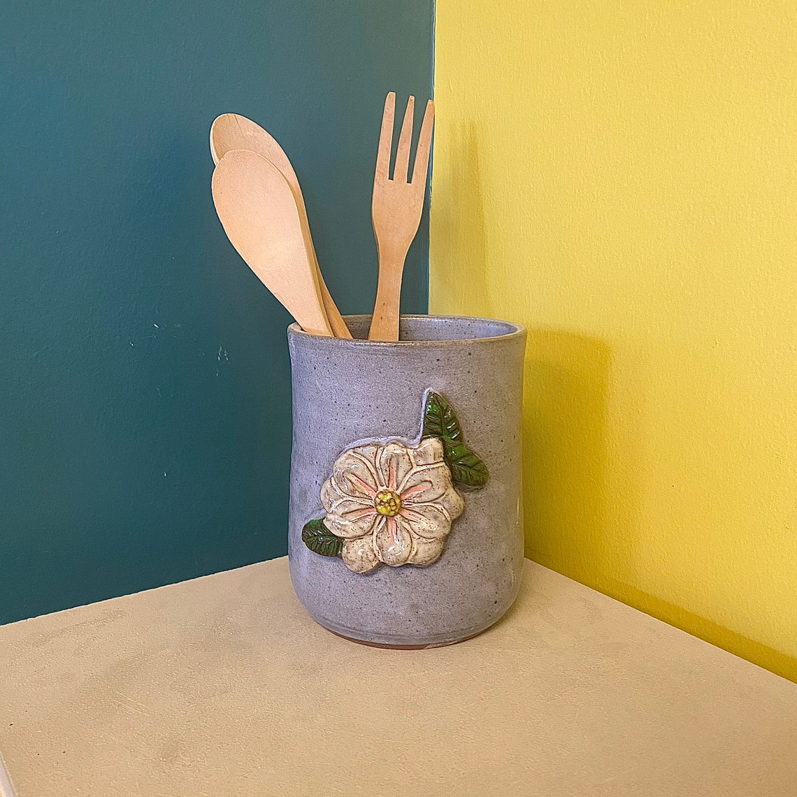Magnolia Utensil Holder Etsy