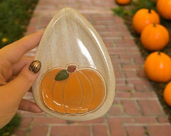 Pumpkin Spoon Rest.Handmade Pottery. Perfect for Your Kitchen!