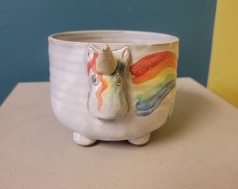 Elwood the Rainbow Unicorn Bowl