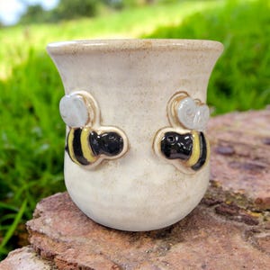 Bee Mug. Handmade Pottery. Save the Bees!