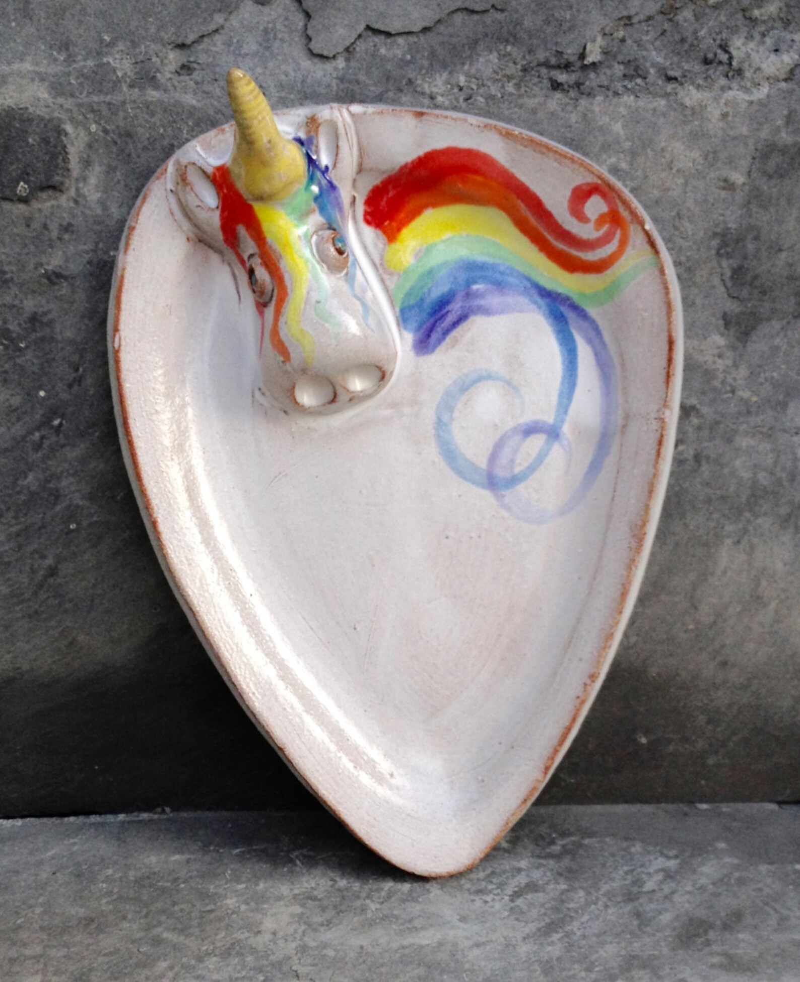 Elwood the Rainbow Unicorn Spoon Rest Etsy