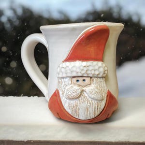 Santa Mug. Handmade Pottery. Perfect for a Christmas Gift!