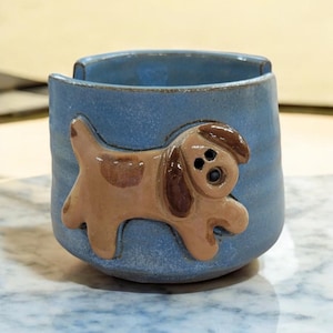 Handmade Pottery of a Dog Sponge Holder, Perfect for the Your Kitchen Sponges!