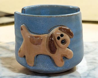 Handmade Pottery of a Dog Sponge Holder, Perfect for the Your Kitchen Sponges!
