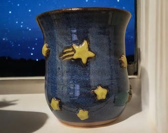 Stars Mug. Handmade Pottery. Perfect Gift For Anyone Who Loves Star Gazing!