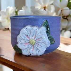 Magnolia Bowl. Handmade Pottery. Perfect Gift For Anyone Who Loves Flowers!