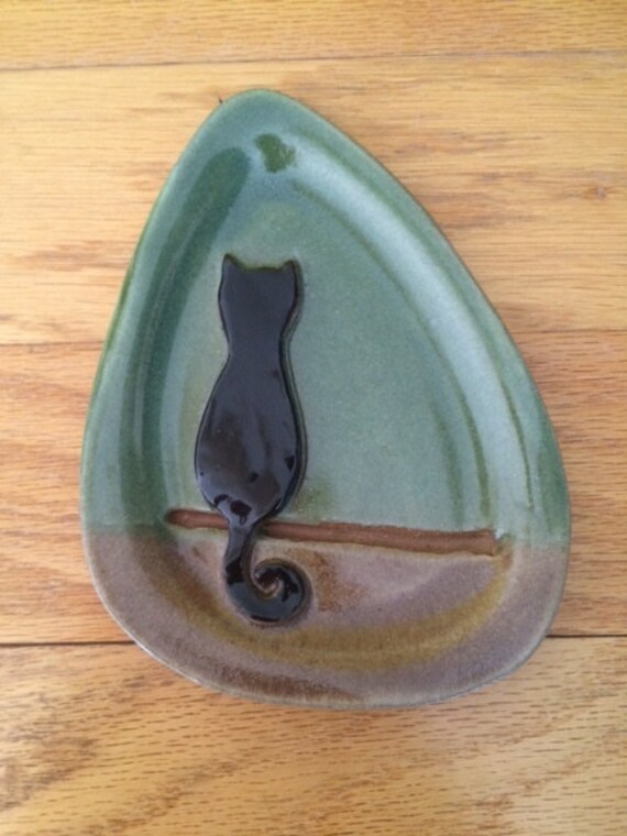 black cat spoon rest