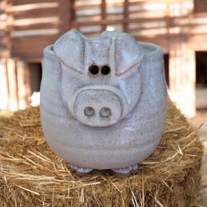 Pig Mug. Handmade Pottery. Petunia is Her Name and She is Perfect For Anyone Who Loves Pigs!