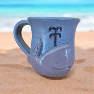 Whale Mug. Handmade Pottery.