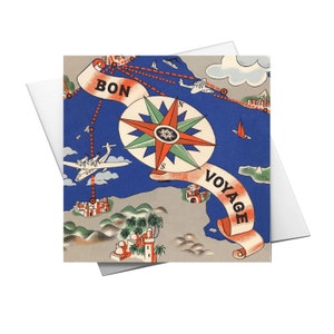 Bon Voyage Greeting Card, Happy Travels Card, Travel Retirement Card