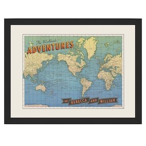 Worldwide Adventures Personalized Push Pin Travel Map, World Push Pin Map, Travel Gift, Push Pin Travel Map, Travel Decor