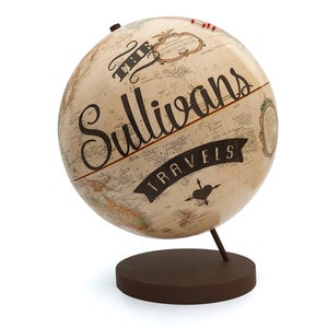 Family Travels Push Pin Globe, World globe with push pins image 5