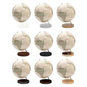 Push Pin Globe Ivory, Travel Globe with Pins, Custom Travel Gift image 5