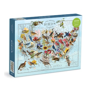 USA State Birds 1000 Piece Puzzle by Wendy Gold  |  State Bird Puzzle