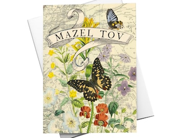 Mazel Tov Card by Wendy Gold, Bat Mitzvah Card, Bar Mitzvah Card