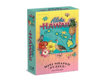 Wendy Gold Hawaii Mini Shaped State Puzzle by Galison